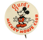 "MICKEY MOUSE CLUB" RARE MEMBER'S BUTTON FROM CANADIAN SOFT DRINK MAKER.