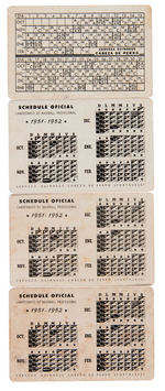 CUBAN LEAGUE BEER COMPANY PROMOTIONAL BASEBALL SCHEDULES.