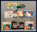 UNUSUAL HOPPING BOXED WIND-UP TOYS.