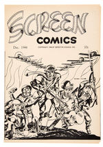 "SCREEN COMICS" ASHCAN COMIC BOOK COVER FOLDER FEATURING THE BOY COMMANDOS BY SIMON & KIRBY.