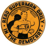 SUPERMAN DAILY COMIC STRIP PROMO BUTTON C. 1939.