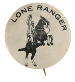 "LONE RANGER" RARE BUTTON CREATED FROM GENE AUTRY DESIGN.