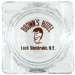 JERRY LEWIS "BROWNS HOTEL LOCH SHELDRAKE, N. Y." EARLY CAREER PROMOTIONAL ASHTRAY WITH CARICATURE.