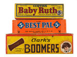 "BABY RUTH/BEST PAL/CLARKS BOOMERS" CANDY BOX LOT.