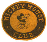 "MICKEY MOUSE CLUB" EARLY AND RARE FABRIC PATCH.