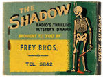 "THE SHADOW OF FU MANCHU" AND "THE SHADOW" RADIO PROMO MATCHBOOKS.