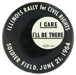 SCARCE LITHO FOR IMPORTANT 1964 CHICAGO CIVIL RIGHTS DEMONSTRATION ADDRESSED BY KING.