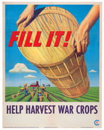 WORLD WAR II - FOOD CONSERVATION POSTER TRIO.