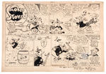 BILL HOLMAN “SMOKEY STOVER” 1940 SUNDAY PAGE ORIGINAL ART.
