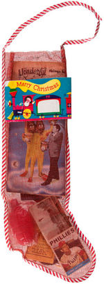 CHRISTMAS STOCKING GIFT PACK W/1964 TOPPS BASEBALL AND 1966 JAMES BOND CARDS.