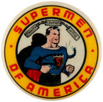 "SUPERMEN OF AMERICA" 1947 CLUB MEMBERS BUTTON.