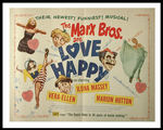 MARX BROTHERS "LOVE HAPPY" HALF-SHEET POSTER.