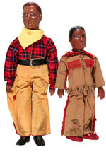 THE LONE RANGER & TONTO COMPOSITION DOLL PAIR.