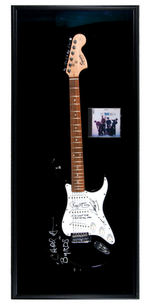 THE BYRDS SIGNED GUITAR DISPLAY.