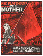 BERTOLT BRECHT'S "THE MOTHER" 1980 "RED FLAG THEATRE" NEW YORK CITY POSTER.