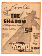 "THE SHADOW RADIO SHOW” DEBUT FULL PAGE NEWSPAPER AD.