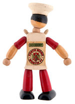 "OCCIDENT FLOUR" WOOD-JOINTED ADVERTISING FIGURE.