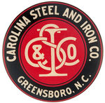 "CAROLINA STEEL AND IRON CO" PAPERWEIGHT MIRROR.