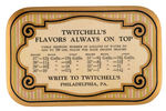 "TWITCHELL'S FLAVORS ALWAYS ON TOP" PAPERWEIGHT MIRROR.