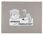 “CLUTCH CARGO/SPINNER AND PADDLEFOOT” TV STATION CAMERA CARD PAIR.