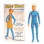 MARX BEST OF THE WEST "JANE WEST" FIRST VERSION BOXED ACTION FIGURE.