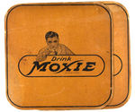 "DRINK MOXIE" TWO-SIDED GAME BOARD PAIR FOR USE WHILE TRAVELING.