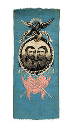 "GRANT AND COLFAX" 1868 WOVEN JUGATE RIBBON LISTED AS SULLIVAN/FISCHER USG#1.