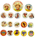 ROY ROGERS BUTTONS COMPLETE SET OF PREMIUMS FROM POST'S-GRAPE-NUTS FLAKES.