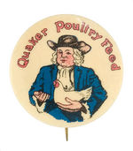 "QUAKER POULTRY FEED RARE BUTTON.