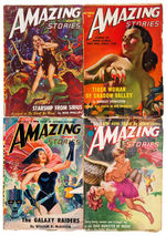 "AMAZING STORIES” LOT OF 30 PULPS FROM THREE DECADES.