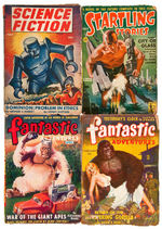 SCI-FI LOT OF 24 PULPS-11 TITLES FROM THREE DECADES.