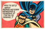 “HOLY T.V. SET!!! WATCH BATMAN AND ROBIN” CHANNEL 7 PROMOTIONAL SIGN.