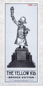 “THE YELLOW KID – BRONZE EDITION” LIMITED EDITION BOWEN STATUE, RING AND LITHOGRAPH.
