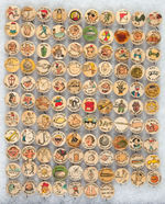 CUBAN TOBACCO CARTOON BUTTONS C. 1913-15 COLLECTION OF 217.