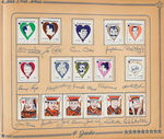 "SCREEN STARS STAMP ALBUM" COMPLETE FIRST EDITION MOUNTED SET.
