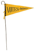 "VOTES FOR WOMEN" ESSENTIALLY MINT PENNANT ON BAMBOO CANE.