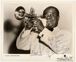 LOUIS ARMSTRONG - SATCHMO SIGNED PUBLICITY PHOTO.