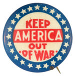 RARE PRE-PEARL HARBOR ISOLATIONIST BUTTON FROM HAKE COLLECTION & CPB.