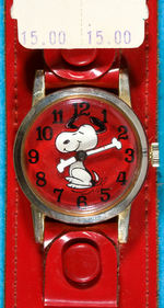 “SNOOPY TIME” RED VARIETY BOXED WATCH.