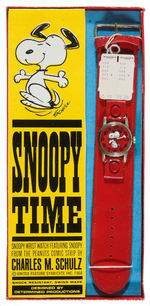 “SNOOPY TIME” RED VARIETY BOXED WATCH.