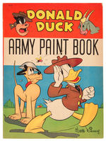 "DONALD DUCK ARMY PAINT BOOK" RARE WAR YEARS MILITARY THEME BOOK.