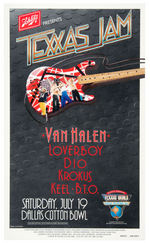 VAN HALEN & DIO "TEXXAS WORLD MUSIC FESTIVAL '86" CONCERT POSTER.
