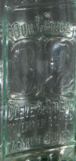 CLEVELAND/STEVENSON JUGATE WHISKEY BOTTLE ISSUED FOR 1892 CAMPAIGN AND 1893 INAUGURATION.