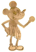 MICKEY MOUSE IN BOXING GLOVES LARGE 1930's BRASS PIN.