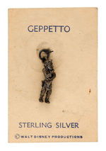 PINOCCHIO CHARACTERS FIGURAL STERLING SILVER GROUP OF FIVE CHARMS.