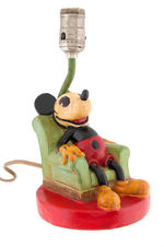 MICKEY MOUSE LARGE FIGURAL PLASTER LAMP.