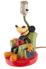 MICKEY MOUSE LARGE FIGURAL PLASTER LAMP.