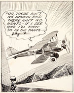 ”TAILSPIN TOMMY” ORIGINAL COMIC STRIP ART CONSECUTIVE TRIO WITH AIRPLANES.