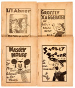 "MICKEY MOUSE/SMOKEY STOVER/LI'L ABNER/GROSSLY XAGGERATED" 16-PAGER QUARTET.