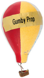 GUMBY TV SHOW BALLOON PROP SIGNED BY CREATOR ART CLOKEY.